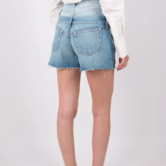 NTW Frame Layered Denim Shorts - Meadow - Size 23 (Runs Big!) - Picture 2 of 9